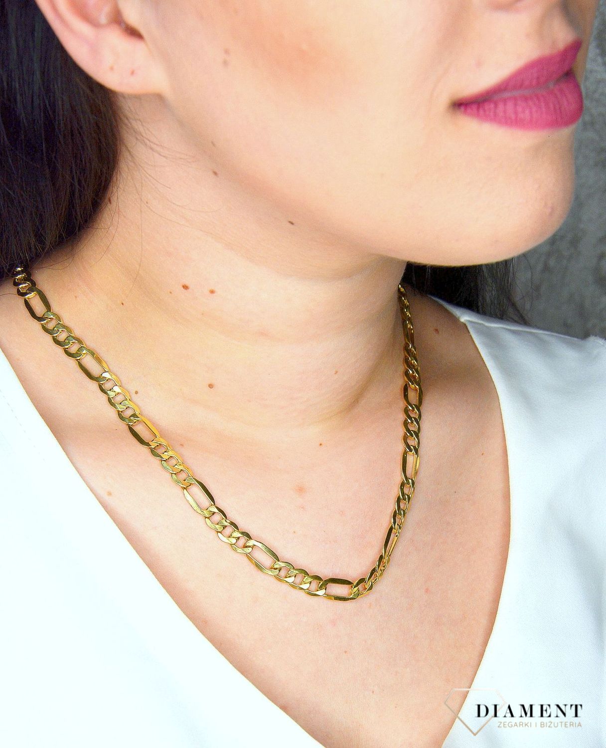 Złoty łańcuszek 585 Figaro 8,5 mm DIA-LAN-3143-585 8,5mm (1).jpg